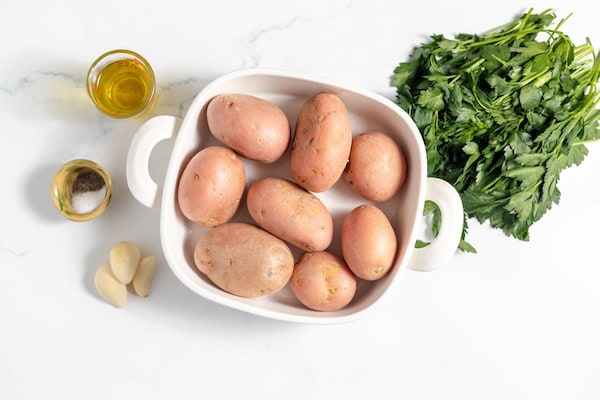 ingredients for making Italian potato salad