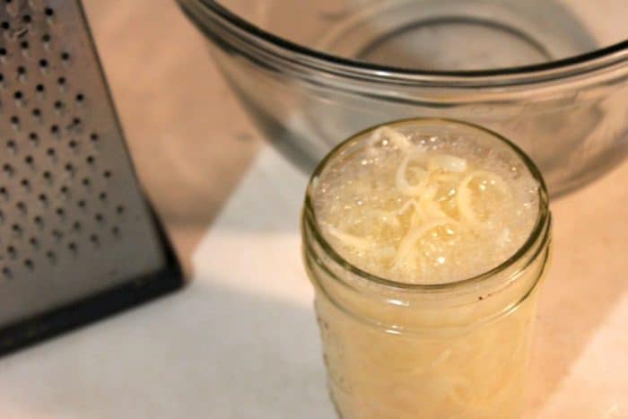 Image shows a jar of homemade liquid hand soap