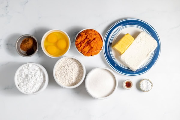 ingredients for making a gluten-free pumpkin roll