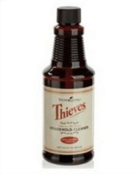 Image shows a bottle of Thieves household cleaner