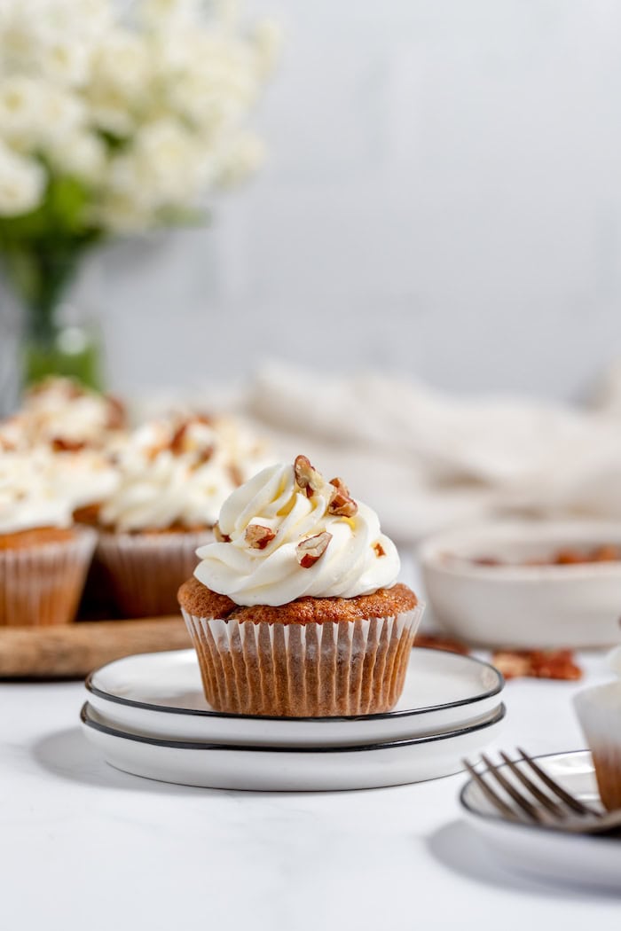 cupcakes on a plate to be served