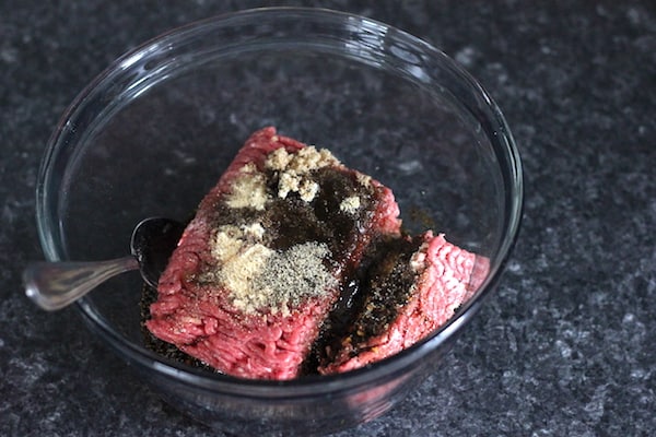 ground venison with sweet and spicy spices