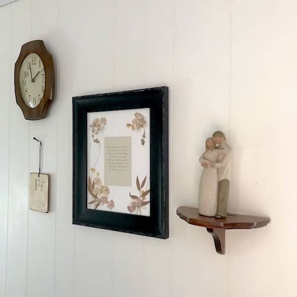 Photo shows wall decor on a white wall