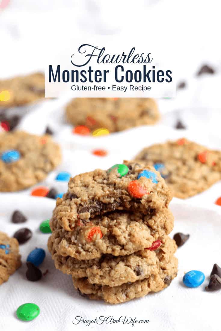 These flourless monster cookies are the perfect easy recipe treat for your gluten-free diet!