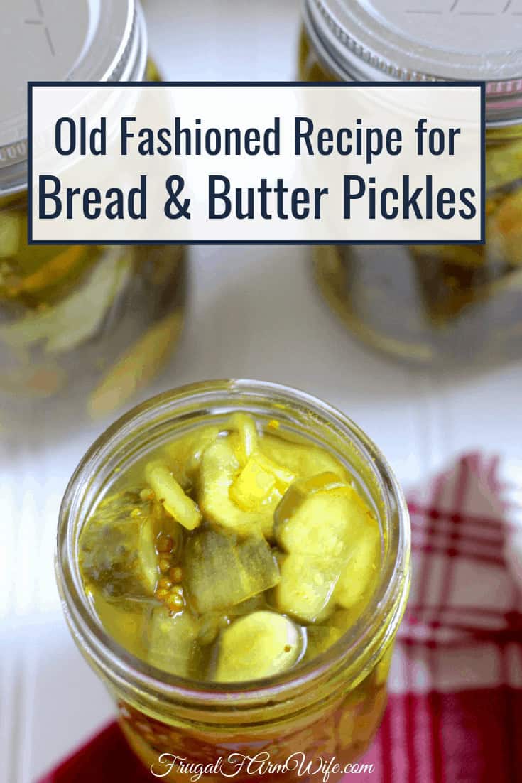 These old fashioned bread and butter pickles are the kind that stay crisp even after you can them! 