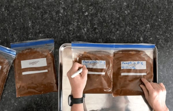 freezer pumpkin pie filling ready to freeze