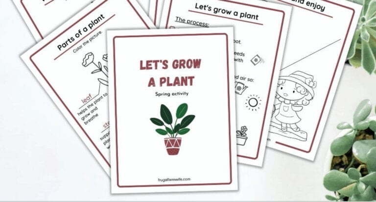 Spring Garden Printable for Kids