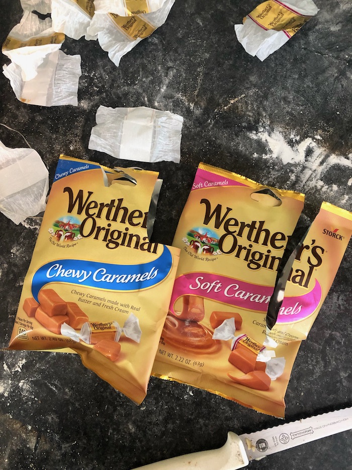 Photo shows two packages of Werther's candies on table 