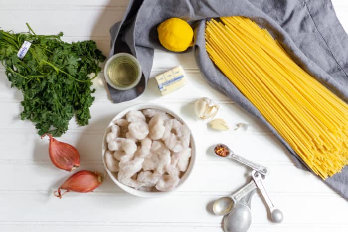 ingredients for gluten free shrimp scampi