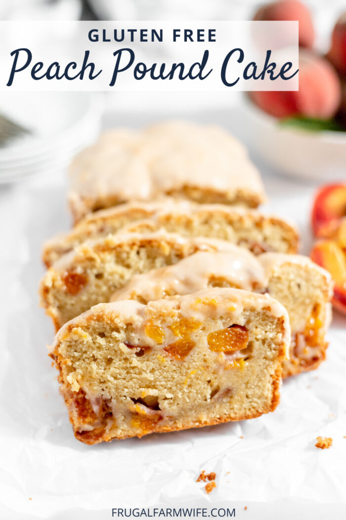 Georgia Peach Pound Cake with fresh peach icing