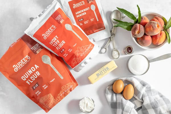 ingredients for peach pound cake