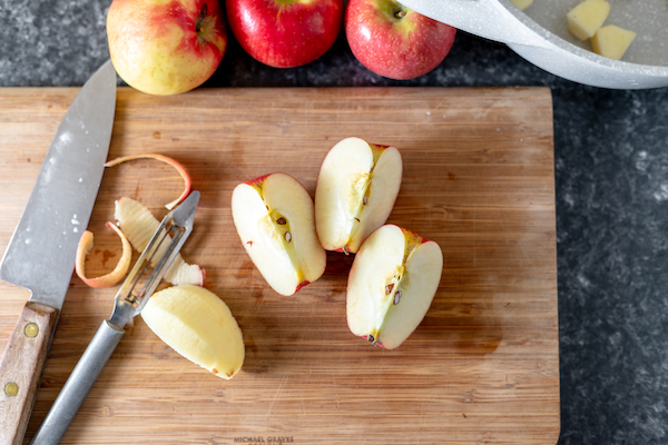 peeling and coring apples