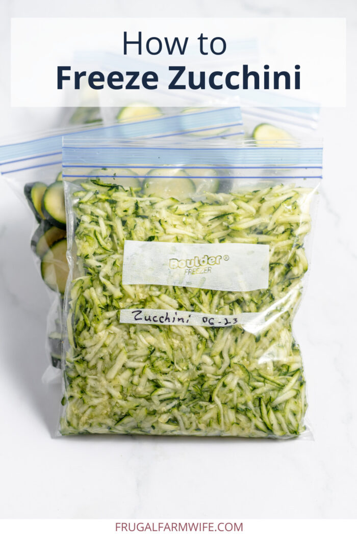 how to freeze shredded zucchini for baking