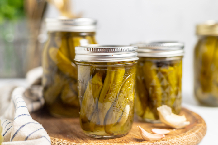 jars of pickled okra