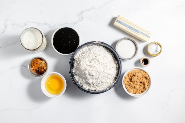 ingredients for gluten free gingerbread cake bars