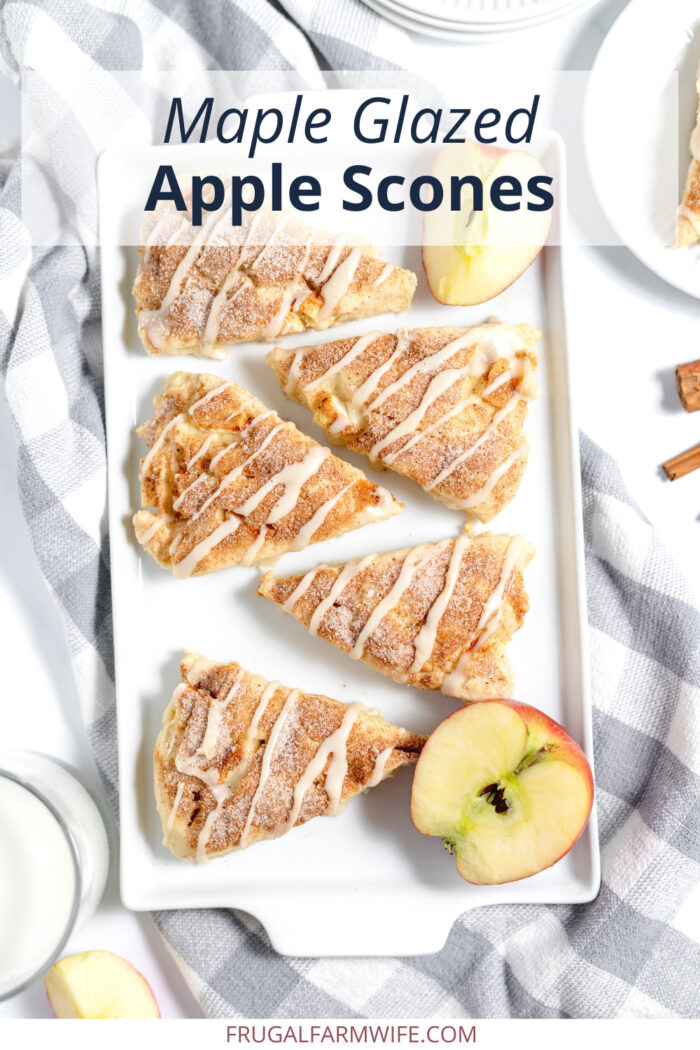 apple scones with maple glaze