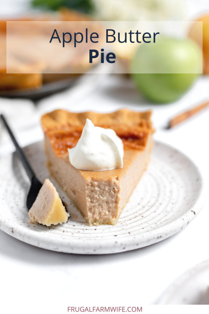 apple butter pie on a plate