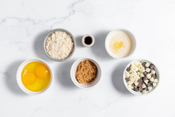 ingredients for cookies on a table