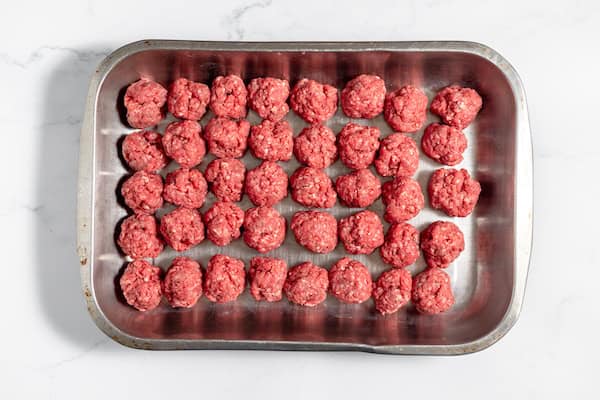 venison balls ready to bake