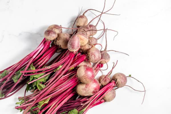 a pile of beets on the table