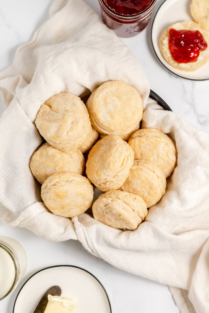 platter of biscuits for serving