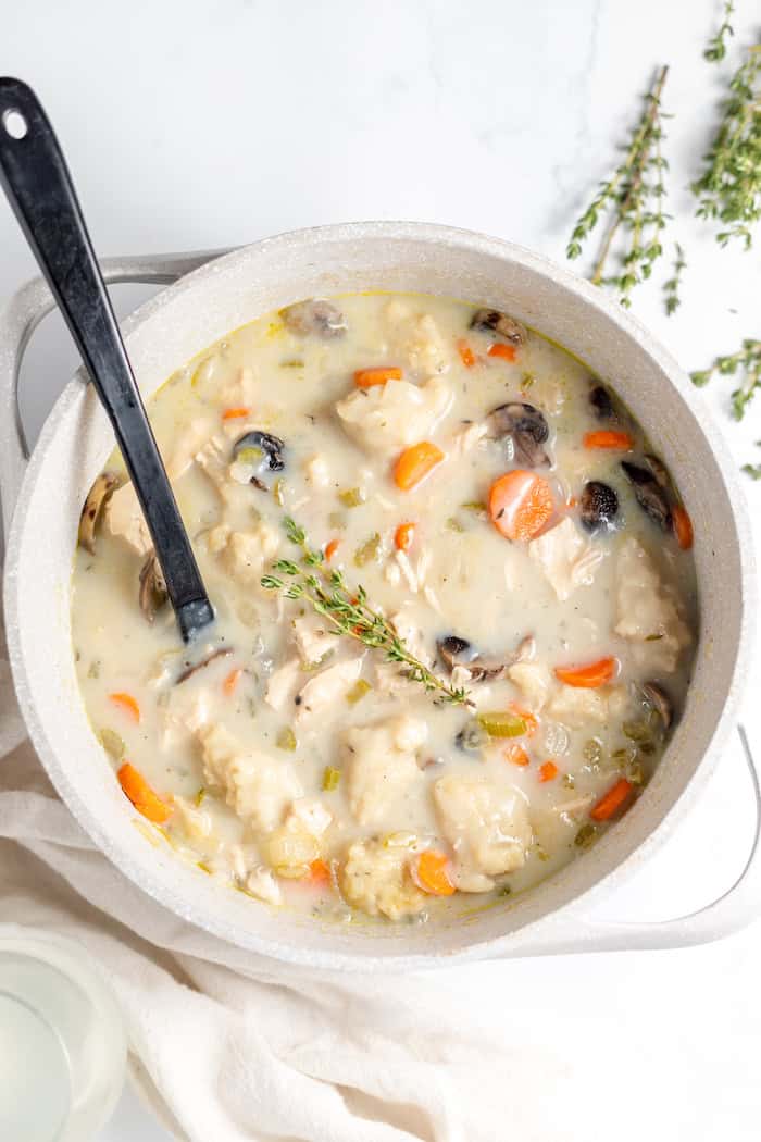 chicken and dumplings made with gluten free flour