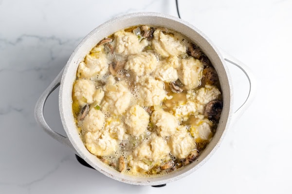 dumplings in the pot