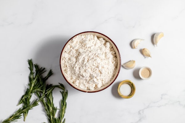 ingredients for rosemary bread
