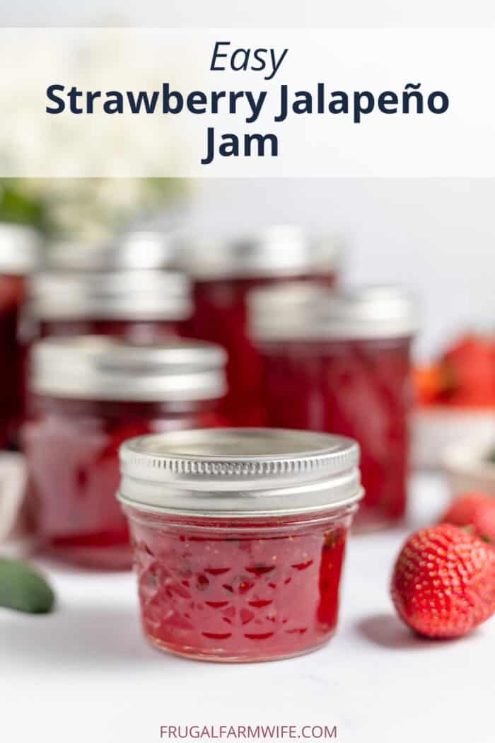 Easy Strawberry Jalapeño jam recipe to can