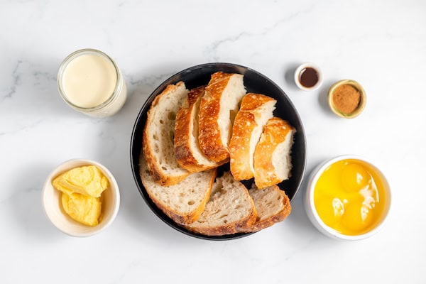 ingredients for sourdough french toast