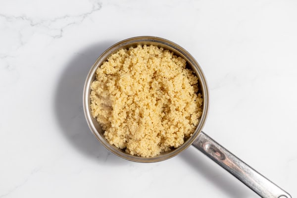 quinoa cooked in small pan