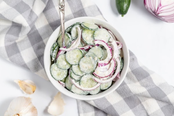 bowl of cucumber salad