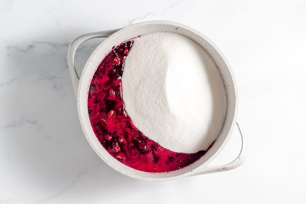 sugar added to blueberry lemon jam