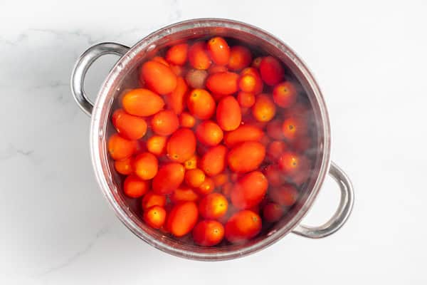 how to blanch cherry tomatoes