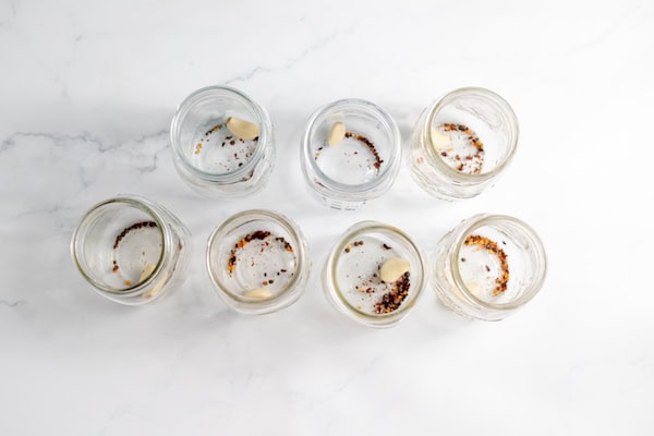pickle seasonings in jars