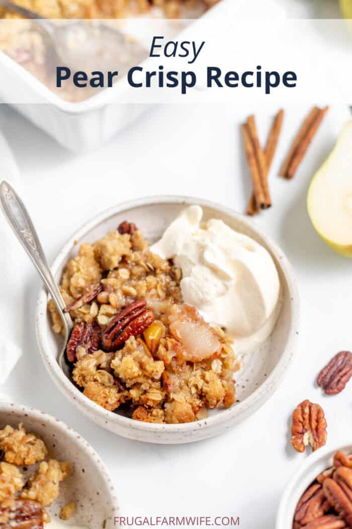 pear crisp recipe with pecans and cinnamon