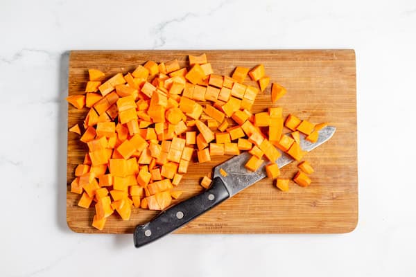 diced sweet potatoes
