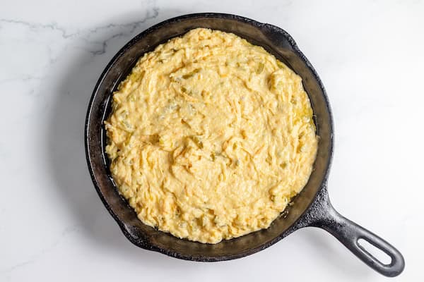 cheddar jalapeño cornbread batter