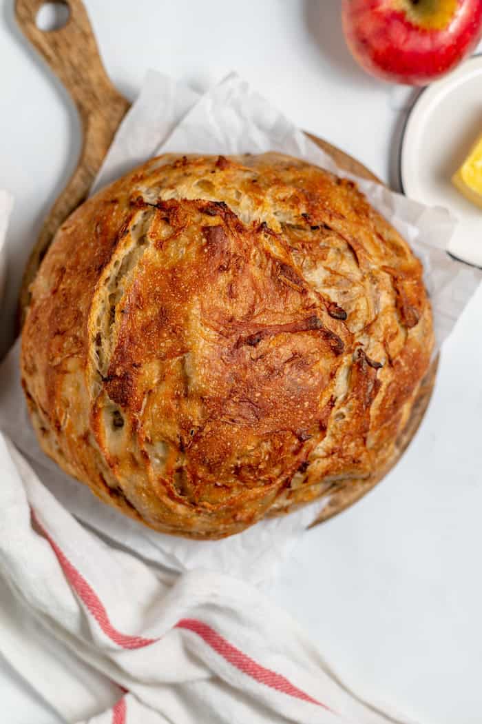 apple-cinnamon sourdough boule