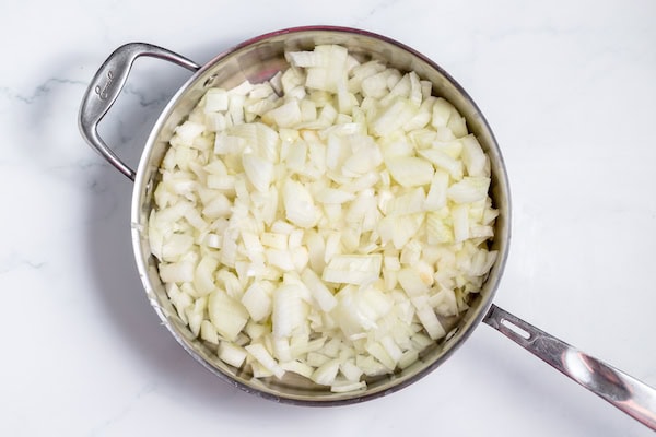 onions in sauteing in skillet