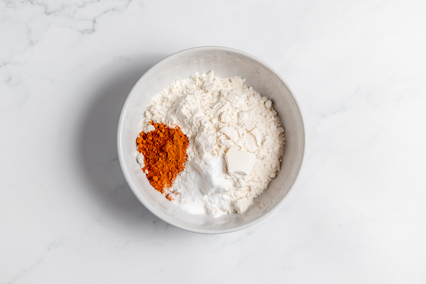 dry ingredients for zucchini cake