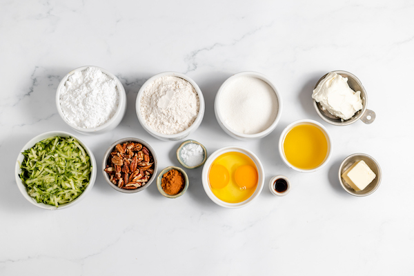 ingredients for zucchini cake
