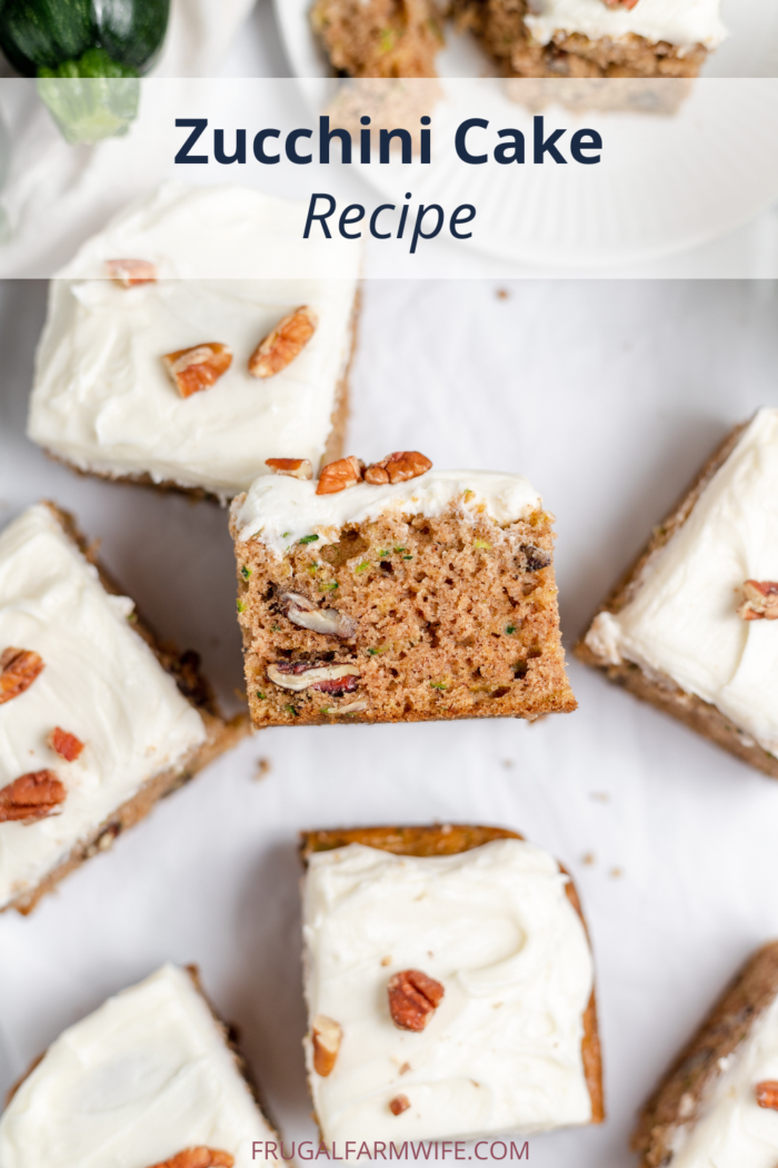 slices of zucchini cake on the table